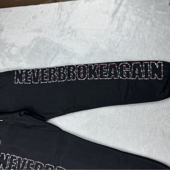 Vlone x Never Broke Again Black Sweatpants Men's Size Small - Picture 9 of 12
